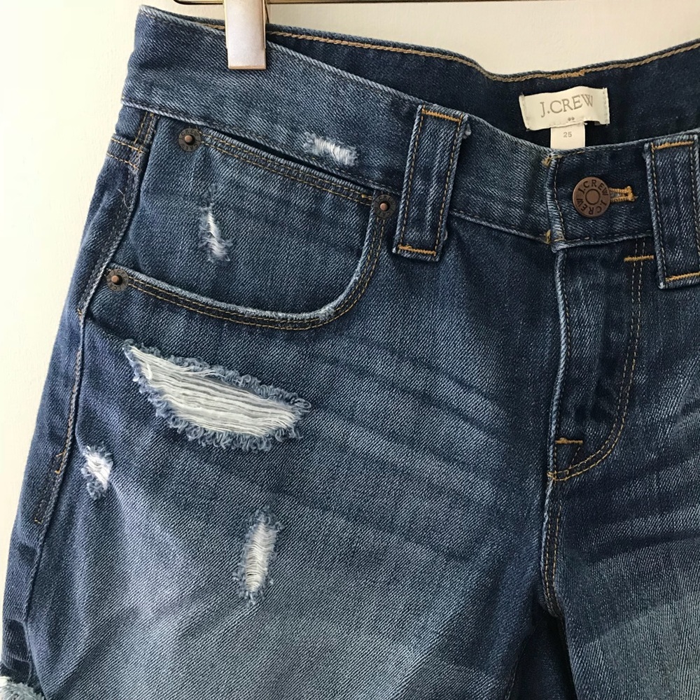 J. Crew Cuffed Denim Shorts - Picture 3 of 6
